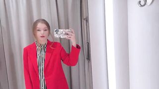 [4K] Transparent Try On Haul with Diana Rider | See Through Clothes At The Mall