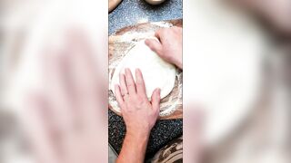 Stretching Homemade Pizza Dough #Shorts