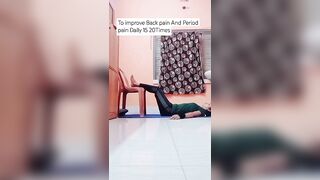 Stretching and yoga To improve Period pain, back Pain #shorts