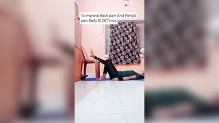 Stretching and yoga To improve Period pain, back Pain #shorts