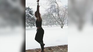 Winter Home Yoga Session Stretching