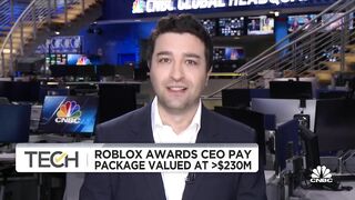 Roblox awards CEO pay package valued at $233 million dollars on long-term stock awards