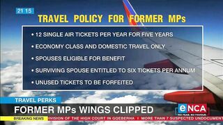 Travel perks | Former MPs wings clipped